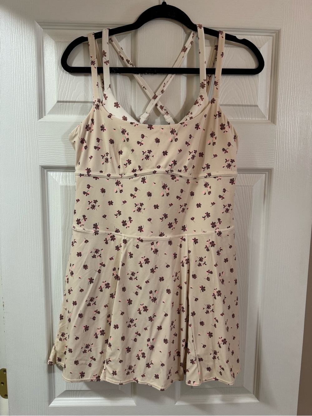 JoyLab Cream athletic Mini Dress with shorts